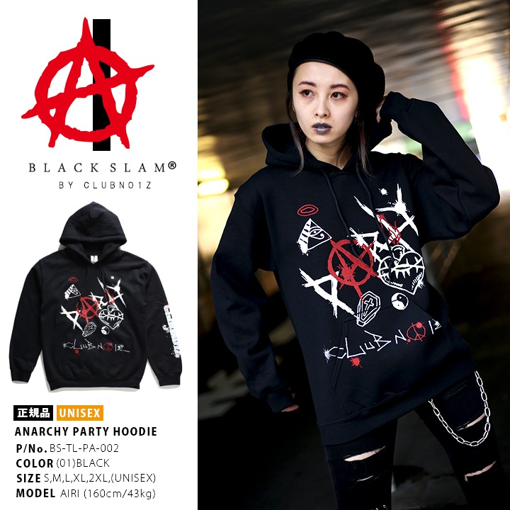 ストリート系 ファッション 服 メンズ レディース フードパーカー 長袖 ブラックスラム 裏起毛 フーディ トップス 袖ロゴ anarchy ストリート系 ファッション 服 メンズ レディース フードパーカー 長袖 ブラックスラム 裏起毛 フーディ トップス 袖ロゴ anarchy