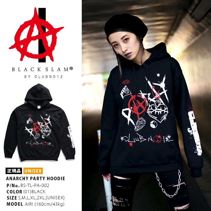 ストリート系 ファッション 服 メンズ レディース フードパーカー 長袖 ブラックスラム 裏起毛 フーディ トップス 袖ロゴ anarchy ストリート系 ファッション 服 メンズ レディース フードパーカー 長袖 ブラックスラム 裏起毛 フーディ トップス 袖ロゴ anarchy