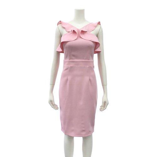 キャバドレス ナイトドレス ミディアムドレス ハイウエスト タイト ワンピース キャバ嬢 キャバクラ ラウンジ フリル フロントクロス 膝丈 レディース グラシア キャバドレス ナイトドレス ミディアムドレス ハイウエスト タイト ワンピース キャバ嬢 キャバクラ ラウンジ フリル フロントクロス 膝丈 レディース グラシア