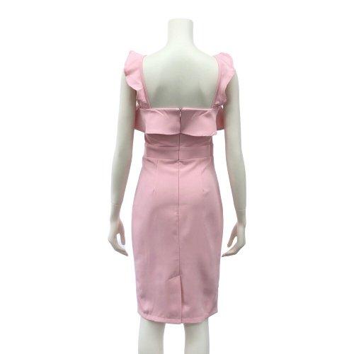 キャバドレス ナイトドレス ミディアムドレス ハイウエスト タイト ワンピース キャバ嬢 キャバクラ ラウンジ フリル フロントクロス 膝丈 レディース グラシア キャバドレス ナイトドレス ミディアムドレス ハイウエスト タイト ワンピース キャバ嬢 キャバクラ ラウンジ フリル フロントクロス 膝丈 レディース グラシア