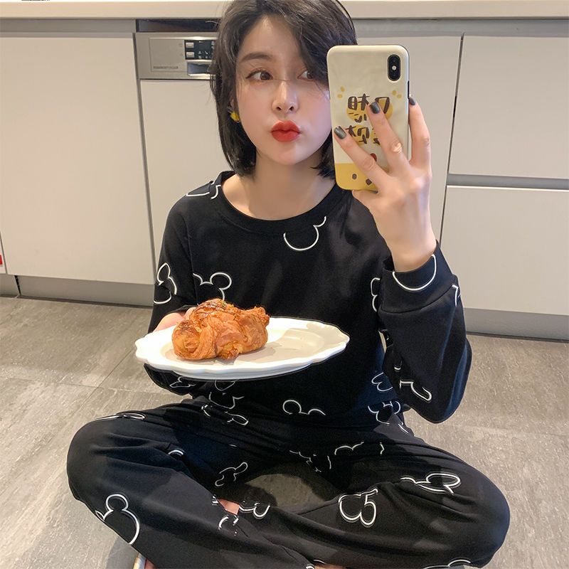 ダンボ ツーピーススーツ かわいい漫画 長袖 家庭服 お姫様スタイル パジャマ レディース