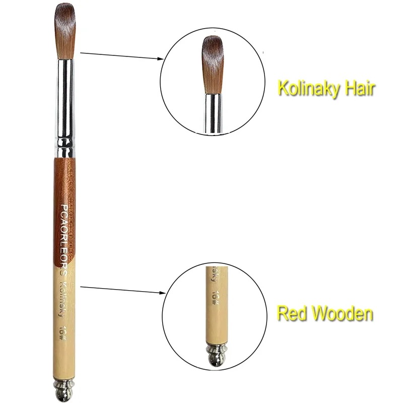 Usidaer-アクリルネイルブラシ,木製のハンドルと天然クリスタルの髪,ネイルアートを描くための金属製の端を持つ彫刻ツール Usidaer-アクリルネイルブラシ,木製のハンドルと天然クリスタルの髪,ネイルアートを描くための金属製の端を持つ彫刻ツール