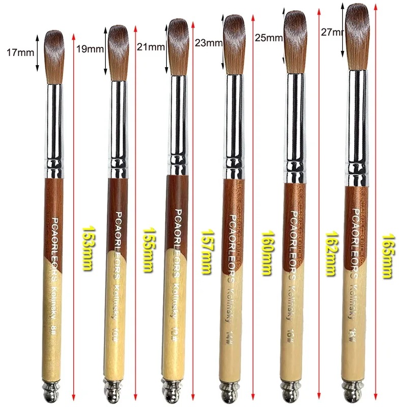 Usidaer-アクリルネイルブラシ,木製のハンドルと天然クリスタルの髪,ネイルアートを描くための金属製の端を持つ彫刻ツール Usidaer-アクリルネイルブラシ,木製のハンドルと天然クリスタルの髪,ネイルアートを描くための金属製の端を持つ彫刻ツール