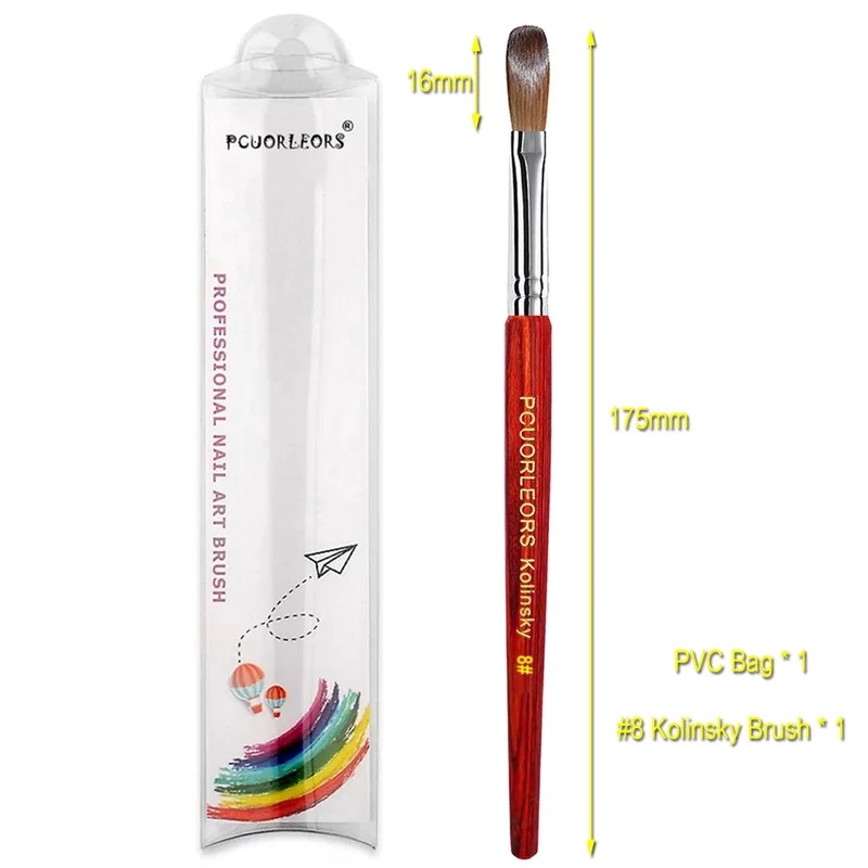 Usidaer-アクリルネイルブラシ,木製のハンドルと天然クリスタルの髪,ネイルアートを描くための金属製の端を持つ彫刻ツール Usidaer-アクリルネイルブラシ,木製のハンドルと天然クリスタルの髪,ネイルアートを描くための金属製の端を持つ彫刻ツール