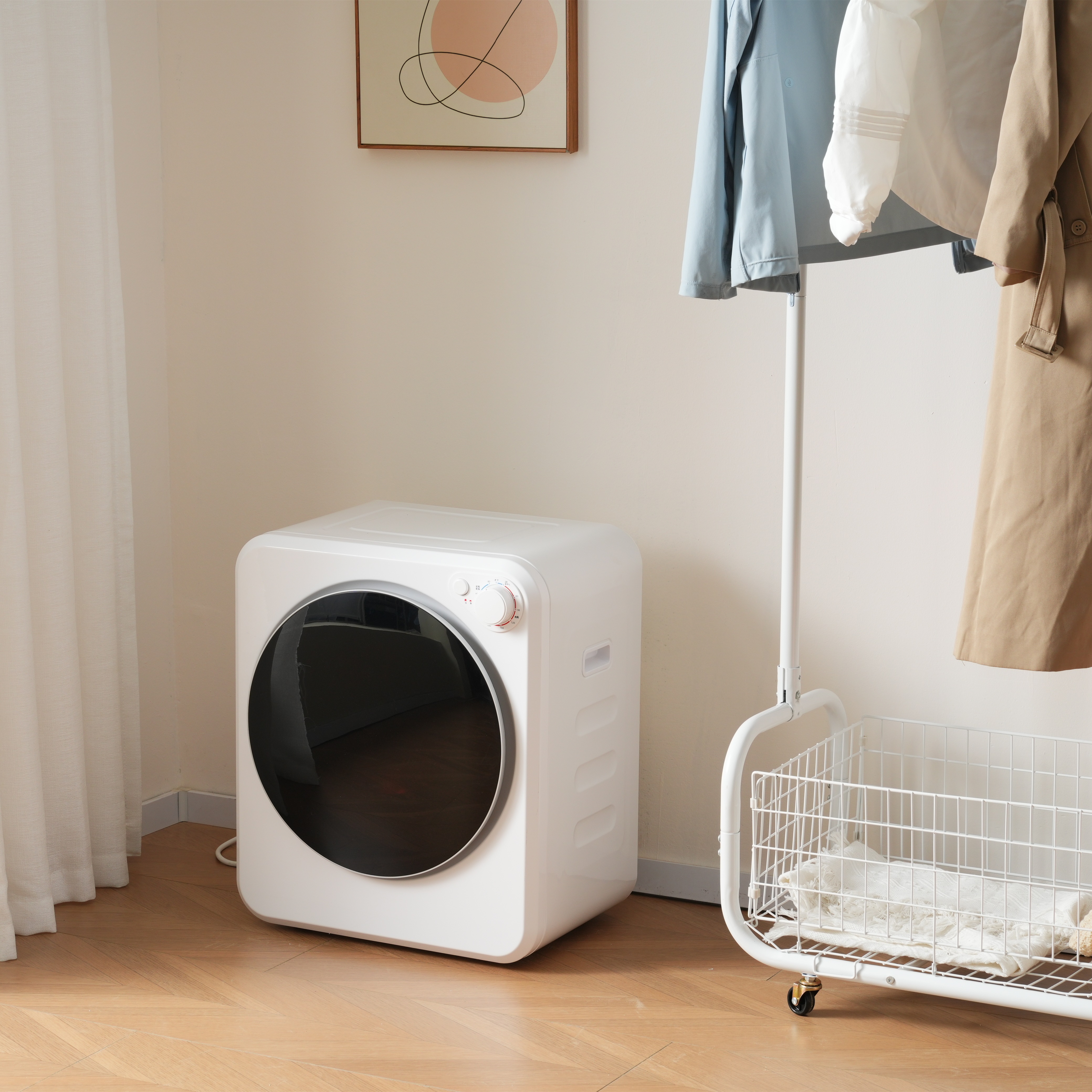 【国内へ発送&送·料·無·料】小型衣類乾燥機 防災用品 小型 衣類乾燥機 4kg 衣類 乾燥機 ミニ コンパクト 高温除菌 ドラム ダイヤル式 自動モード 家庭用 一人暮らし ウール 1人用 2人用