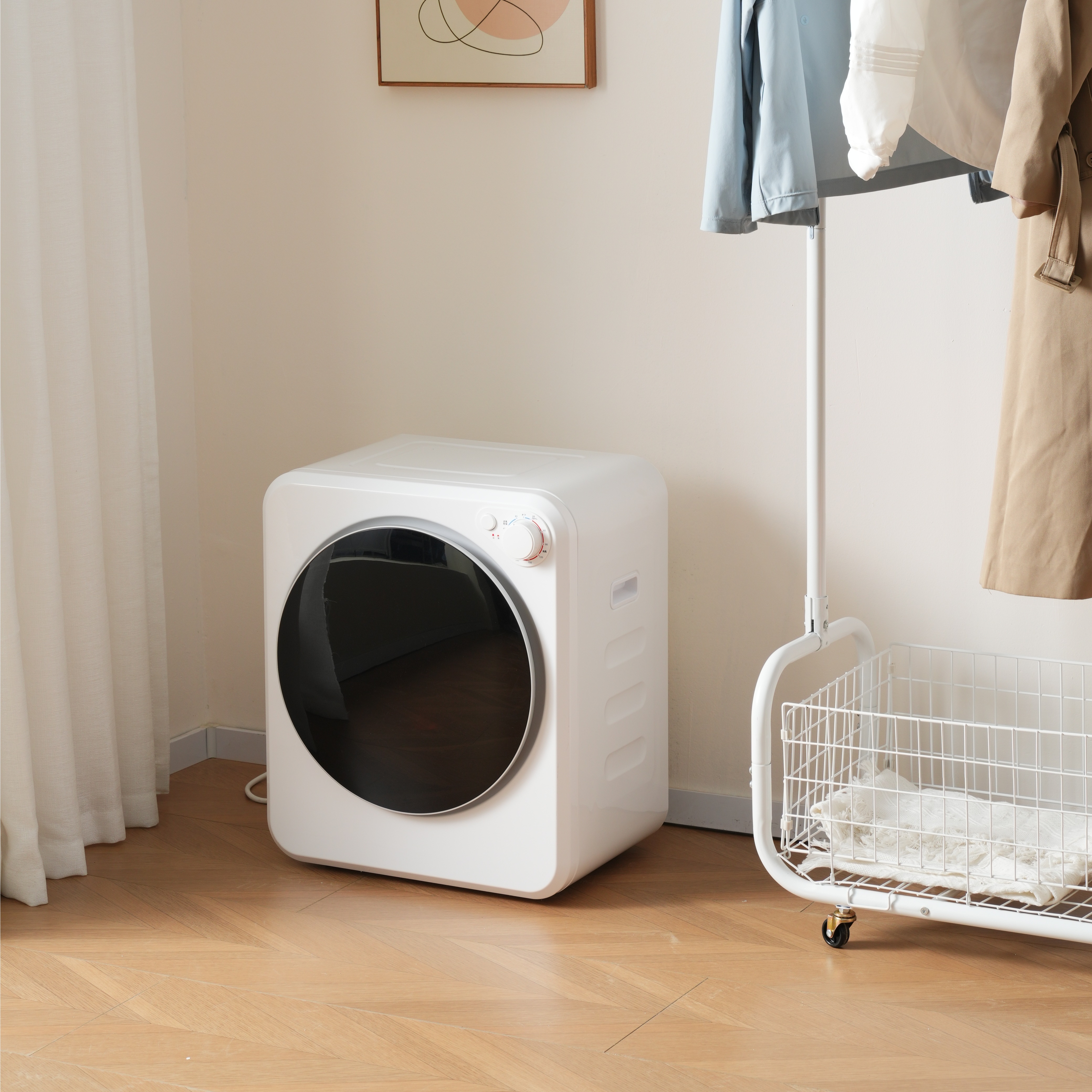 【国内へ発送&送·料·無·料】小型衣類乾燥機 防災用品 小型 衣類乾燥機 4kg 衣類 乾燥機 ミニ コンパクト 高温除菌 ドラム ダイヤル式 自動モード 家庭用 一人暮らし ウール 1人用 2人用