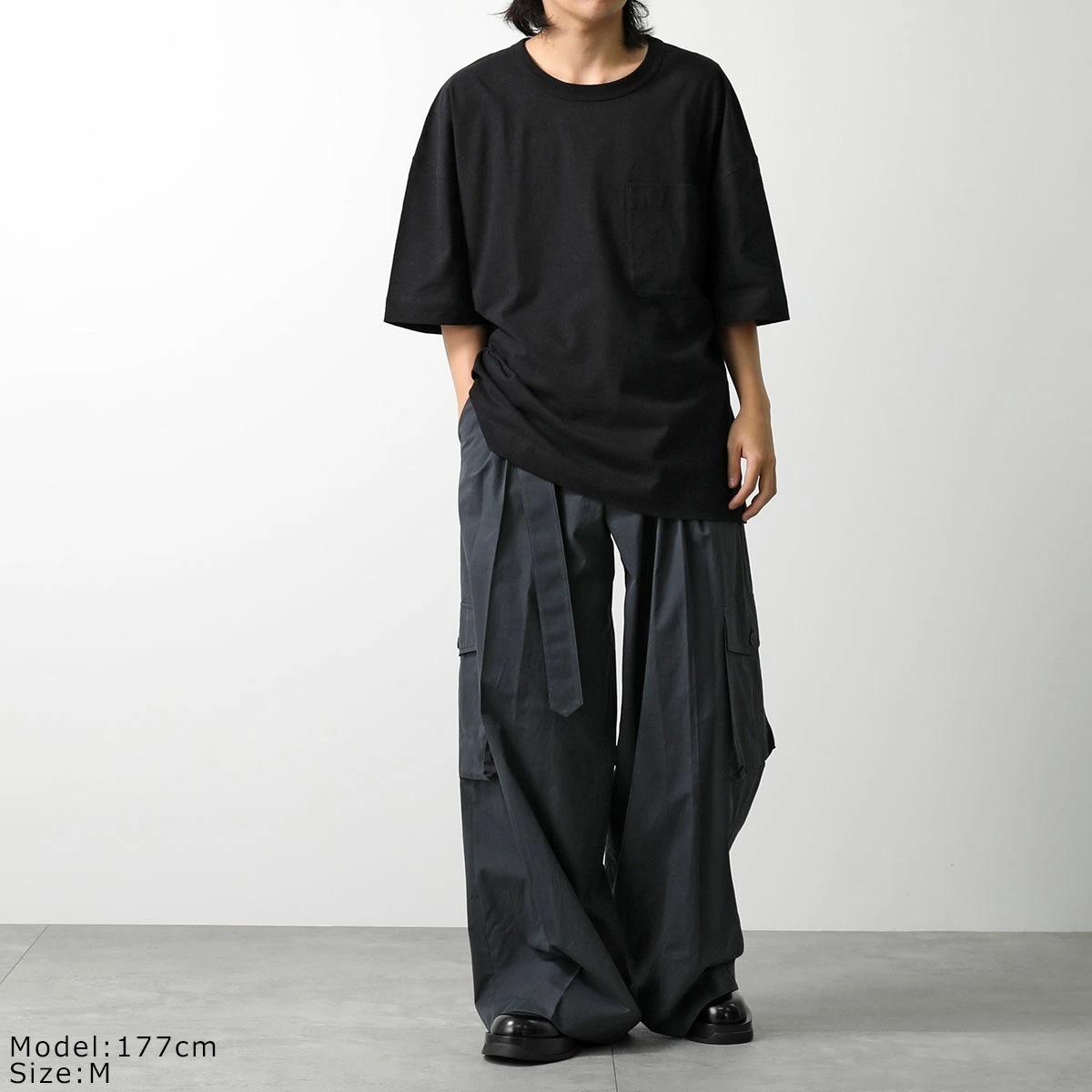 Lemaire ルメール Tシャツ TO1165 LJ1010 メンズ 半袖 クルーネック カットソー コットン リネン 胸ポケット オーバーサイズ カラー3色