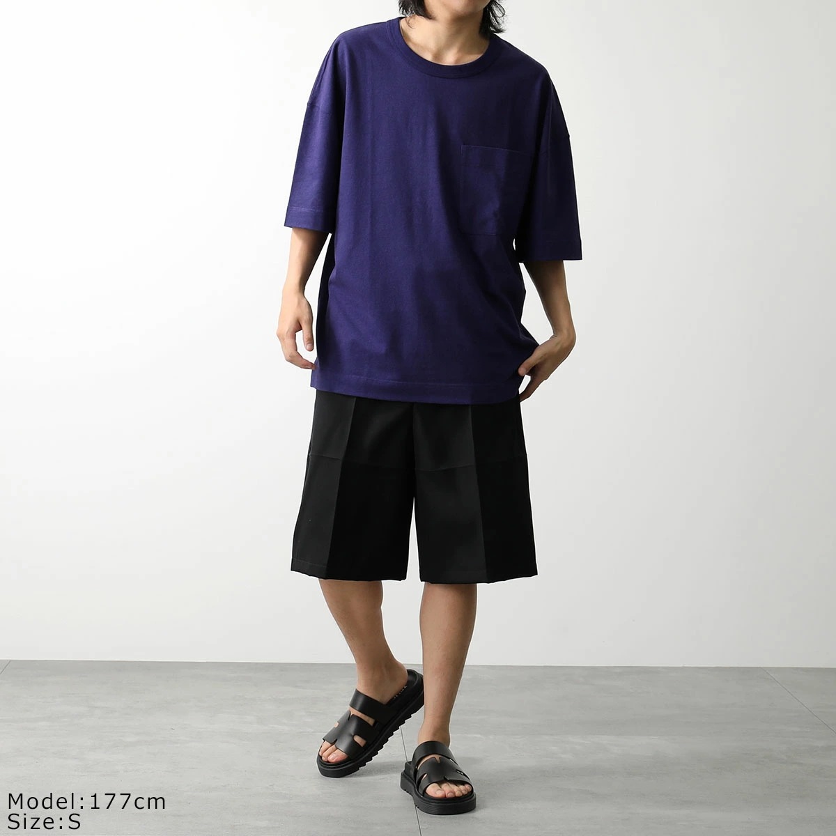Lemaire ルメール Tシャツ TO1165 LJ1010 メンズ 半袖 クルーネック カットソー コットン リネン 胸ポケット オーバーサイズ カラー3色