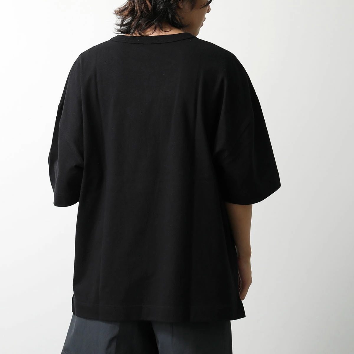 Lemaire ルメール Tシャツ TO1165 LJ1010 メンズ 半袖 クルーネック カットソー コットン リネン 胸ポケット オーバーサイズ カラー3色