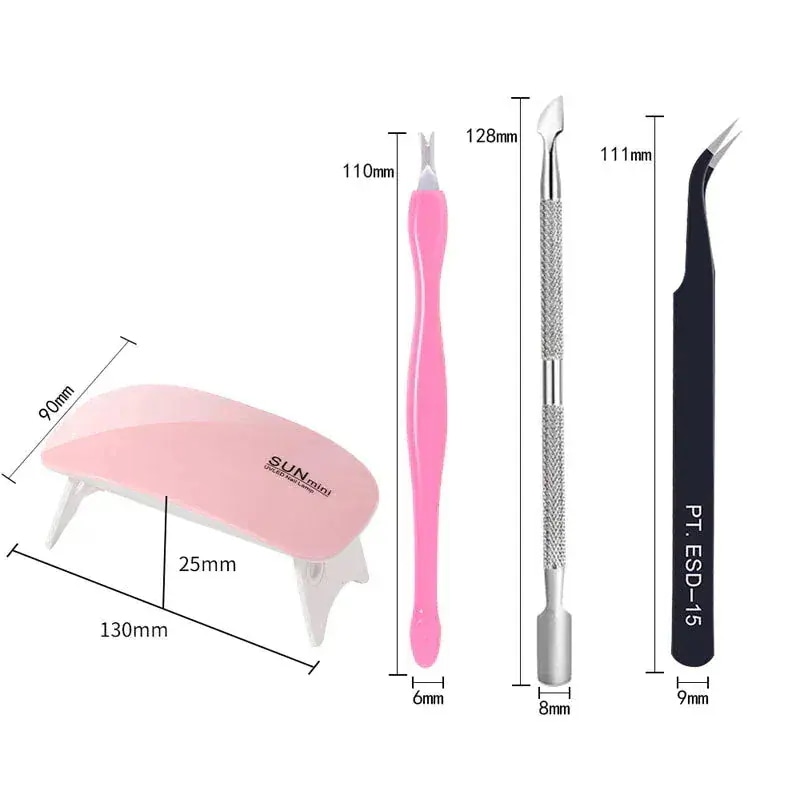ネイルセットフルセットツール初心者爪磨き擦り道具セットネイルペン光療法機