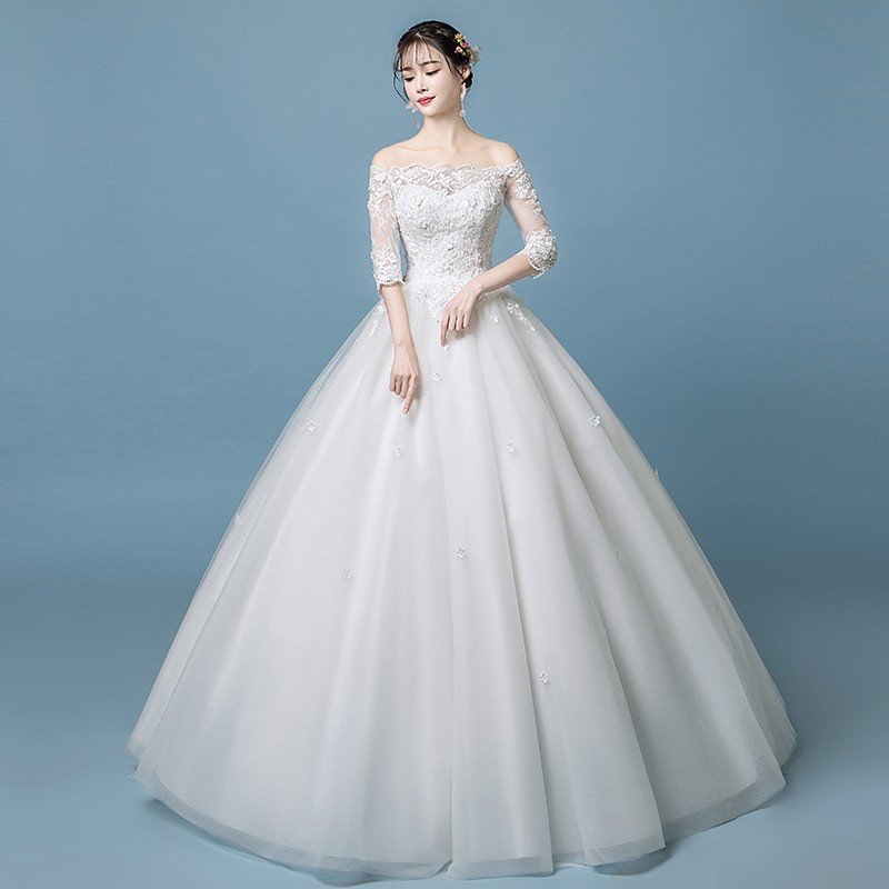 ロングドレス マタニティドレス 結婚式 ウエディングドレス 安い 二次会 ウェディングドレス 花嫁 長袖 エンパイア お呼ばれ ブライダル 秋冬