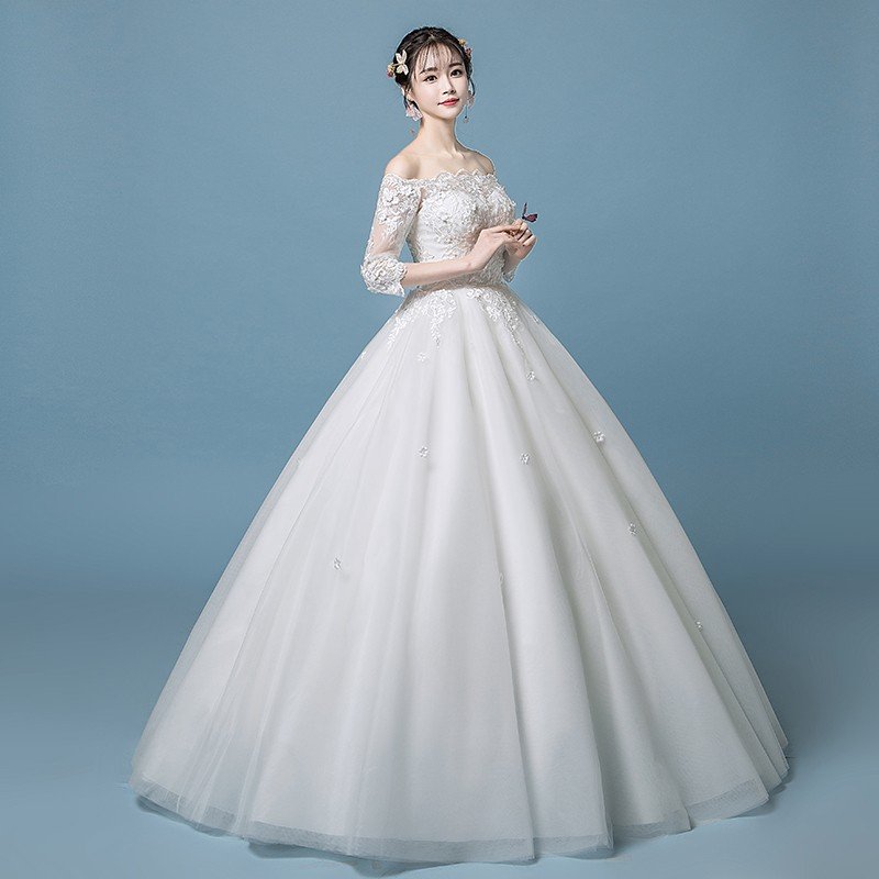 ロングドレス マタニティドレス 結婚式 ウエディングドレス 安い 二次会 ウェディングドレス 花嫁 長袖 エンパイア お呼ばれ ブライダル 秋冬