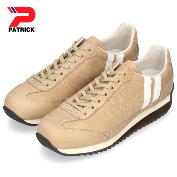 パトリック メンズ レディース スニーカー マラソンモストロ 506113 ベージュ PATRICK MARATHON-MS BGE 日本製 本革