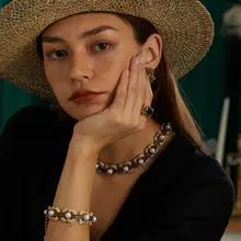 ヴィンテージジュエリーパールブレスレット女性のための 18 18k リアルゴールドカラースクエアラインストーン高級高品質デザイナー母の日 ヴィンテージジュエリーパールブレスレット女性のための 18 18k リアルゴールドカラースクエアラインストーン高級高品質デザイナー母の日