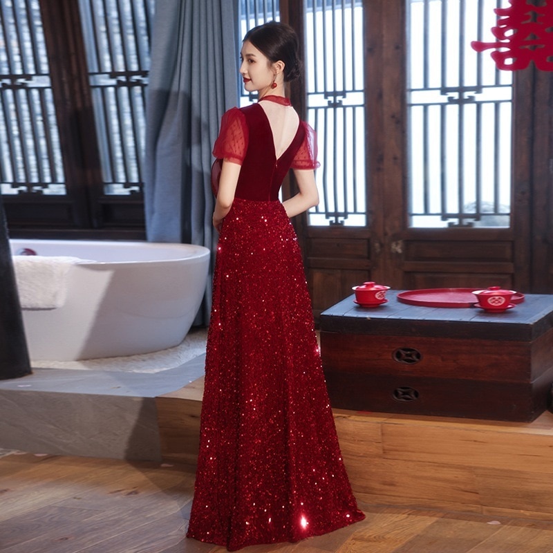 トーストウェアブライダル 2024 バーガンディ婚約ドレスハイエンド出口宴会結婚式のイブニングドレスレディース トーストウェアブライダル 2024 バーガンディ婚約ドレスハイエンド出口宴会結婚式のイブニングドレスレディース