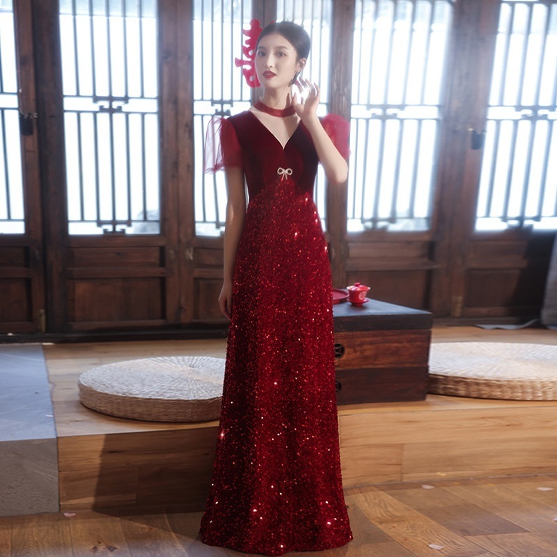 トーストウェアブライダル 2024 バーガンディ婚約ドレスハイエンド出口宴会結婚式のイブニングドレスレディース トーストウェアブライダル 2024 バーガンディ婚約ドレスハイエンド出口宴会結婚式のイブニングドレスレディース