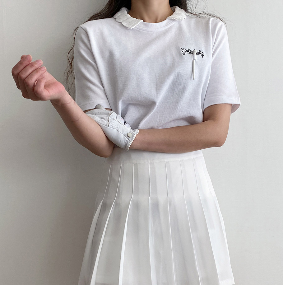 [メガ割りSALE]スカラップカラーレタリングTシャツ・p367046