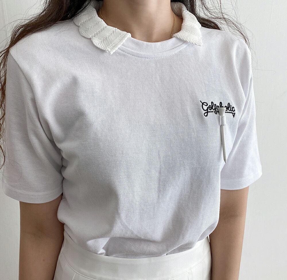 [メガ割りSALE]スカラップカラーレタリングTシャツ・p367046