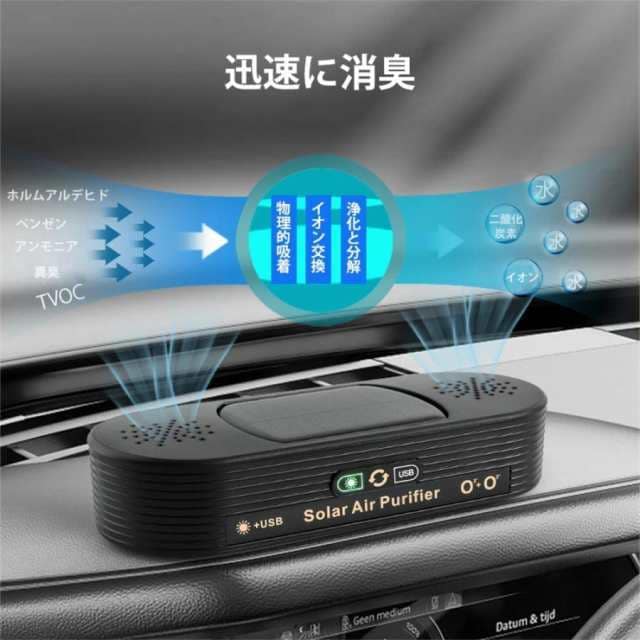 空気清浄機 車載 ソーラー 小型 ミニ空気清浄機 プラズマクラスター 車載脱臭機 車用イオン発生器 USB給電 自動開閉 タバコ 花粉対策 殺菌脱臭 PM2.5対策14 空気清浄機 車載 ソーラー 小型 ミニ空気清浄機 プラズマクラスター 車載脱臭機 車用イオン発生器 USB給電 自動開閉 タバコ 花粉対策 殺菌脱臭 PM2.5対策14