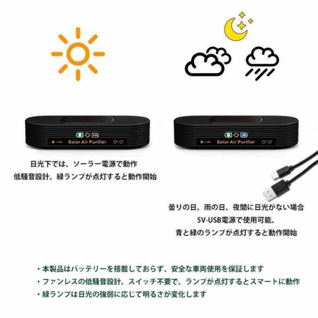 空気清浄機 車載 ソーラー 小型 ミニ空気清浄機 プラズマクラスター 車載脱臭機 車用イオン発生器 USB給電 自動開閉 タバコ 花粉対策 殺菌脱臭 PM2.5対策14 空気清浄機 車載 ソーラー 小型 ミニ空気清浄機 プラズマクラスター 車載脱臭機 車用イオン発生器 USB給電 自動開閉 タバコ 花粉対策 殺菌脱臭 PM2.5対策14