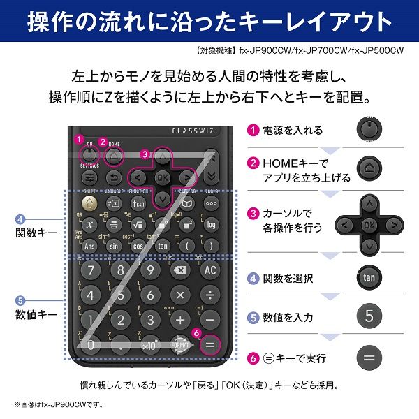 ClassWiz 関数電卓 ハイスペックモデル 日本語表示対応 FX-JP700CW-N