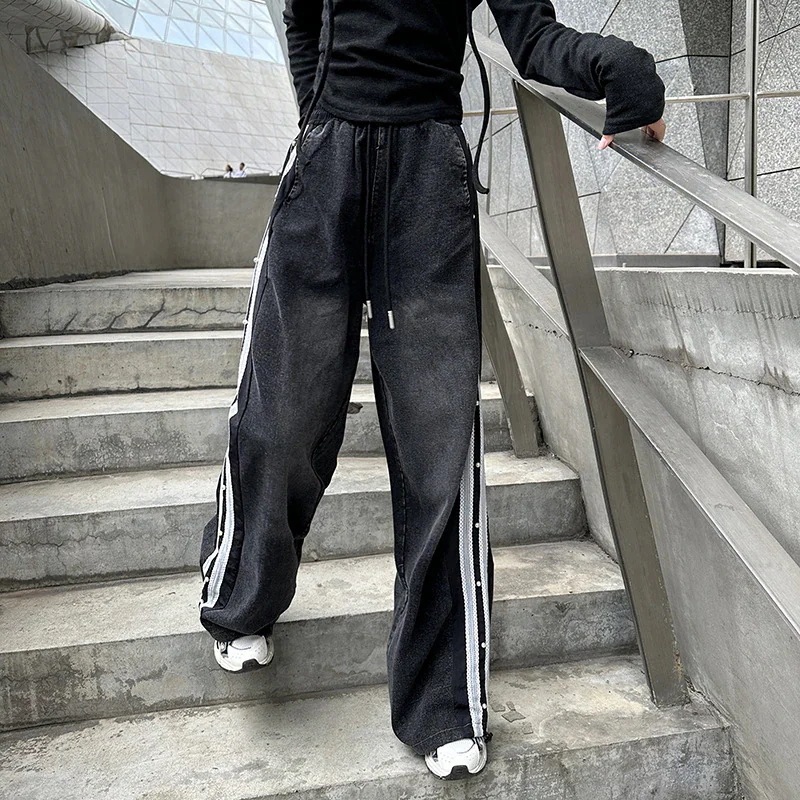 デニムパンツ レースドッキング ジーンズ ロングパンツ レディース ゴム フレア ワイドパンツ 関連商品購入可能 メガ割 デニムパンツ レースドッキング ジーンズ ロングパンツ レディース ゴム フレア ワイドパンツ 関連商品購入可能 メガ割