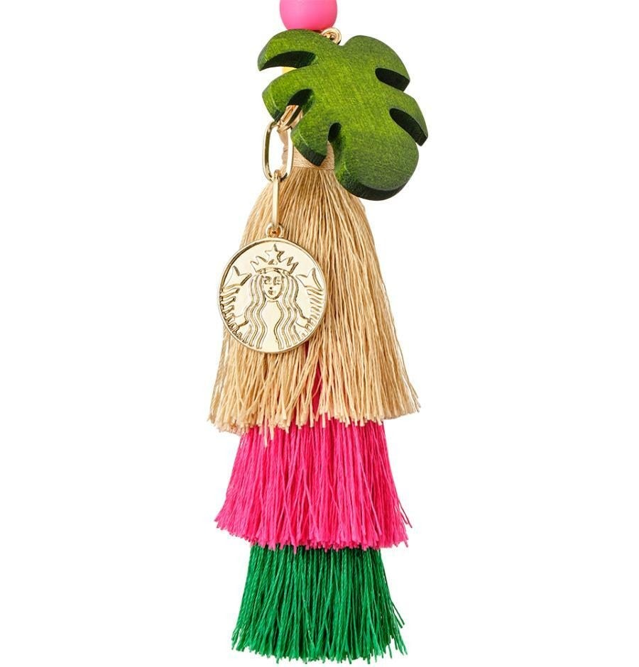 [2025アロハサマーMD] Aloha Raffia ToteBag Brown + Aloha Tassel Decoration Charm SET