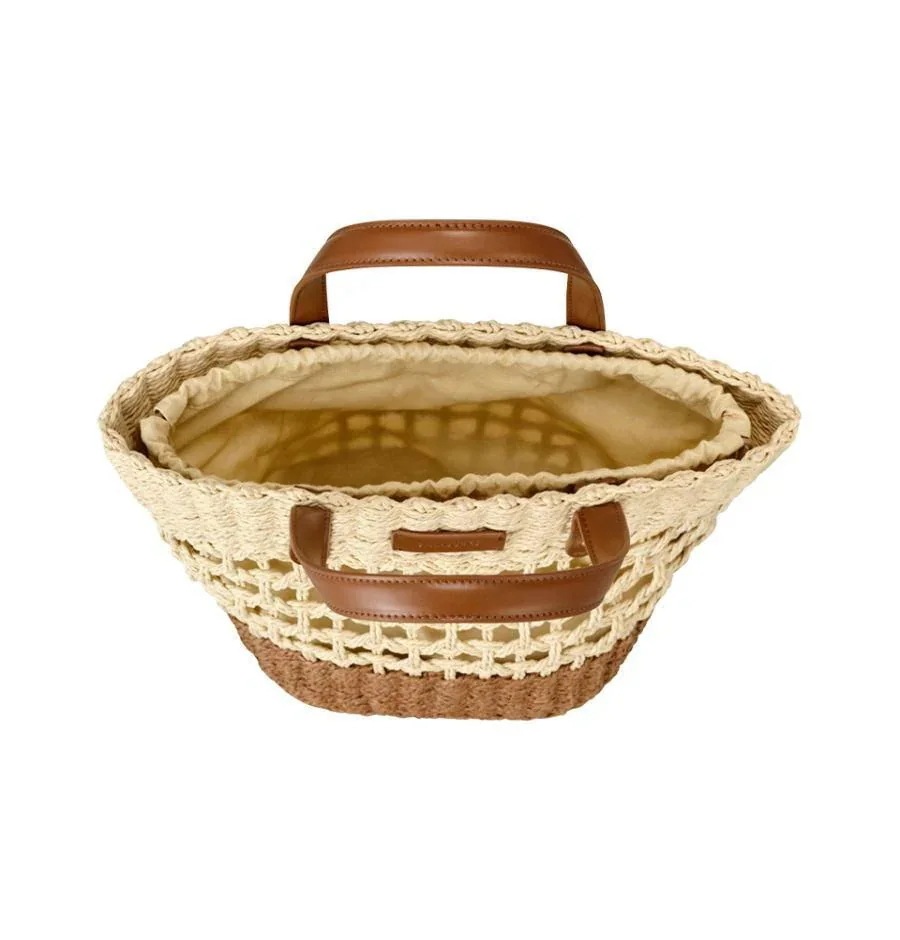 [2025アロハサマーMD] Aloha Raffia ToteBag Brown + Aloha Tassel Decoration Charm SET