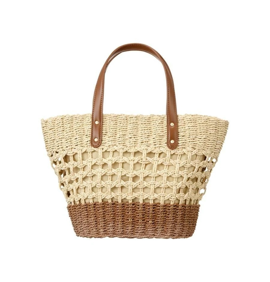 [2025アロハサマーMD] Aloha Raffia ToteBag Brown + Aloha Tassel Decoration Charm SET