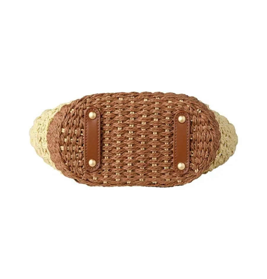 [2025アロハサマーMD] Aloha Raffia ToteBag Brown + Aloha Tassel Decoration Charm SET