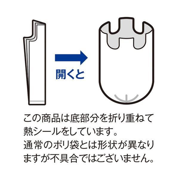 まとめ）TANOSEE リサイクルポリ袋シュレッダー用 LL BOXタイプ 1箱