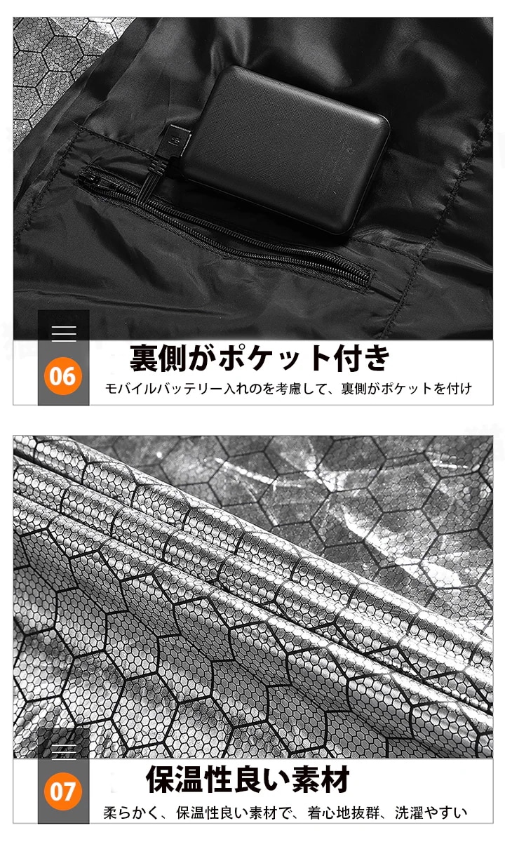 電熱ベスト 加熱ベスト 電熱ジャケット 電熱ジャケットコートヒーター 電熱ウェア 長袖 19エリア発熱 電熱服 USB加熱 暖房服 ヒート ヒーターベスト 防寒 秋冬用 防寒対策 暖か 男女兼用 作