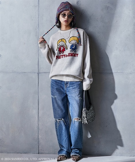 ニット パティ&ジミー/ジャガードニットプルオーバー GEVS. 大きいサイズ対応 ニット パティ&ジミー/ジャガードニットプルオーバー GEVS. 大きいサイズ対応