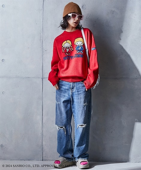 ニット パティ&ジミー/ジャガードニットプルオーバー GEVS. 大きいサイズ対応 ニット パティ&ジミー/ジャガードニットプルオーバー GEVS. 大きいサイズ対応