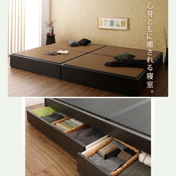 畳小上がり 畳シングルベッド 引き出し収納 和空間スペース リビング和フロア 床下収納 クッション性 美草畳 日本製