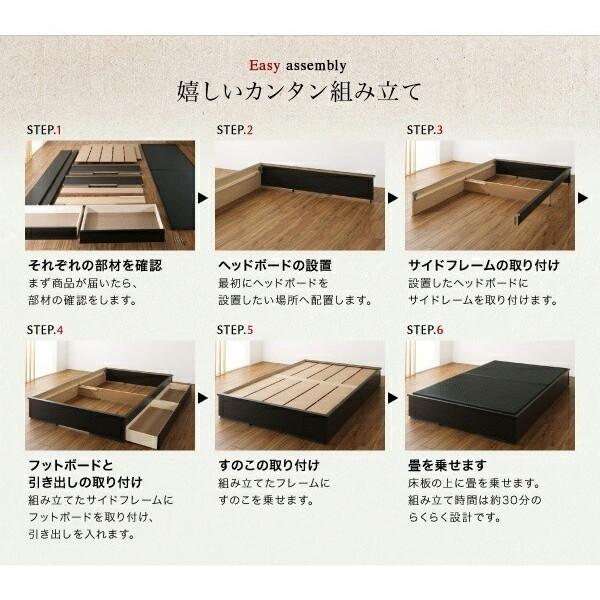 畳小上がり 畳シングルベッド 引き出し収納 和空間スペース リビング和フロア 床下収納 クッション性 美草畳 日本製