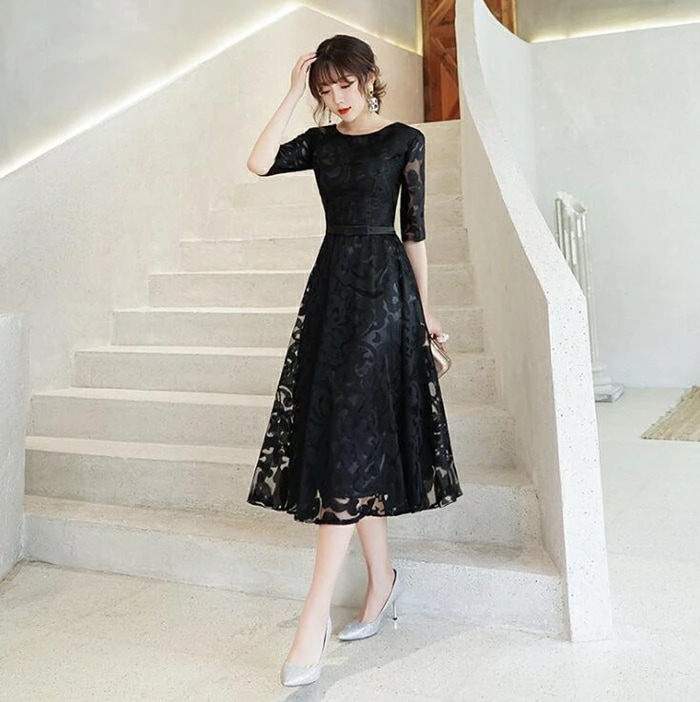 【即納】パーティードレス ミモレ丈 結婚式 ワンピース 結婚式ドレス 結婚式 パーティドレス お呼ばれドレス 袖あり 袖 ニ次会 フォーマル リボン セレブ 二次会 パーティ 2次会 パーティードレス 【即納】パーティードレス ミモレ丈 結婚式 ワンピース 結婚式ドレス 結婚式 パーティドレス お呼ばれドレス 袖あり 袖 ニ次会 フォーマル リボン セレブ 二次会 パーティ 2次会 パーティードレス