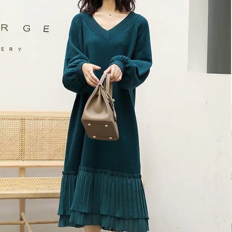 ワンピース ロングワンピース ニットワンピース 長袖 Vネック ロング丈 ニット かわいい 大人可愛い きれいめ シンプル 上品 おしゃれ かっこいい レトロ ラフ こなれ感 個性的 主役級 存在感 mdprevattcaulkingandwaterproofing.com