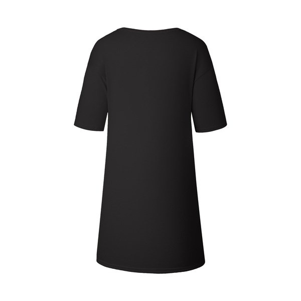 レディースファッションショートスリーブブラックコットンカジュアルTシャツドレス レディースファッションショートスリーブブラックコットンカジュアルTシャツドレス