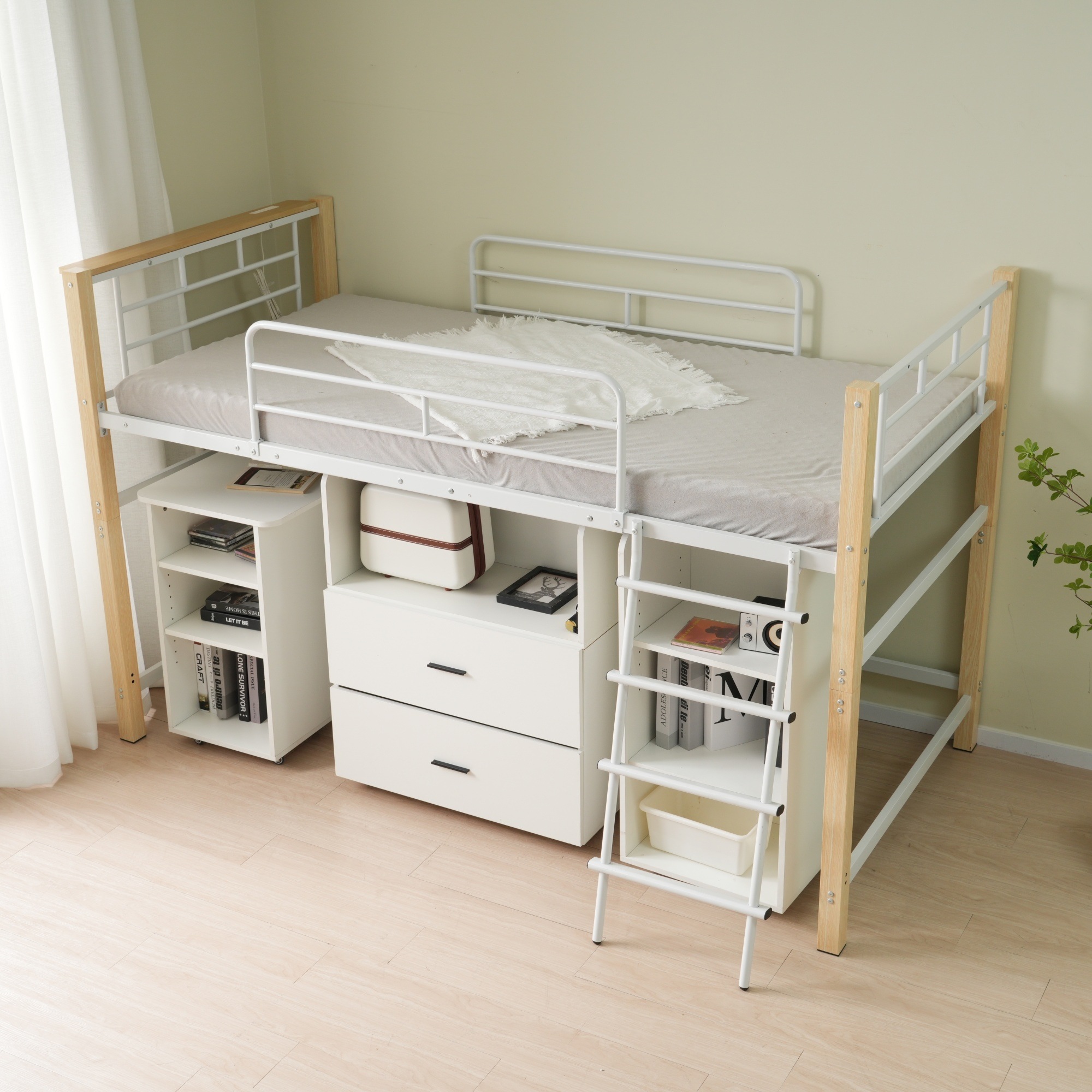 208【高さ130cm】システムベッド 4点セット ロフトベッド+デスク+収納ラック+シェルフ ロフトベッド 宮 コンセント 省スペース スチール 耐震 ベッド パイプ 金属 社員寮 学生寮 大人 208【高さ130cm】システムベッド 4点セット ロフトベッド+デスク+収納ラック+シェルフ ロフトベッド 宮 コンセント 省スペース スチール 耐震 ベッド パイプ 金属 社員寮 学生寮 大人