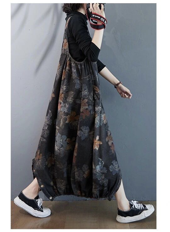 オーバーオール デニムパンツ 花柄 レディース サロペット ゆったり サルエルパンツ バルーンスカート オーバーオールレディース 花柄サロペット 体型カバー エスニックファッション デニム オーバーオール デニムパンツ 花柄 レディース サロペット ゆったり サルエルパンツ バルーンスカート オーバーオールレディース 花柄サロペット 体型カバー エスニックファッション デニム