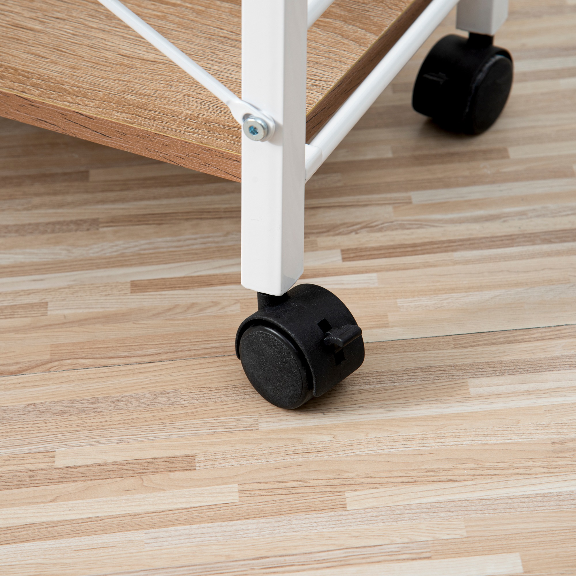 【国内即発送】【新品登場】【ブラック】パソコンデスク キャスター付きで移動可能ラック付き デスク ワークデスク オフィスデスク 学習デスク293