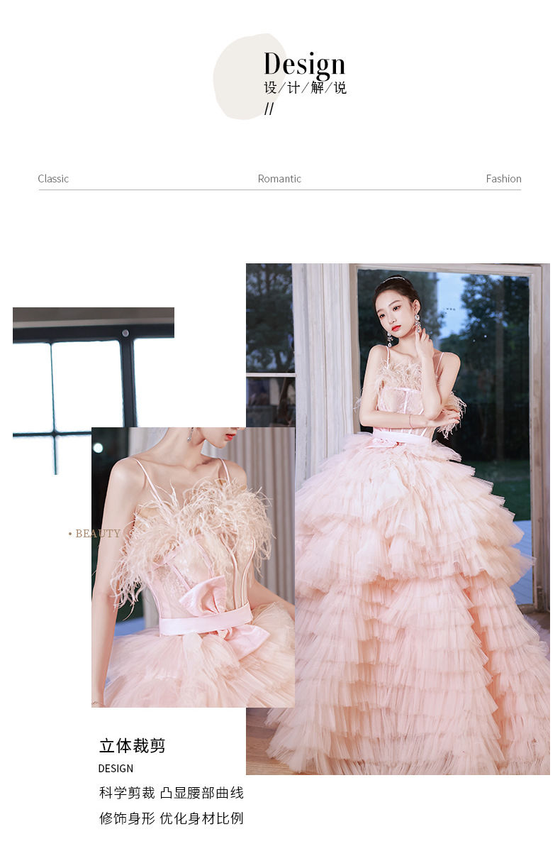 フォトスタジオテーマライトウェディング写真写真服旅行写真ドレス写真エスケーププリンセスカラフルガーゼスカートサスペンダースーパーフェアリー