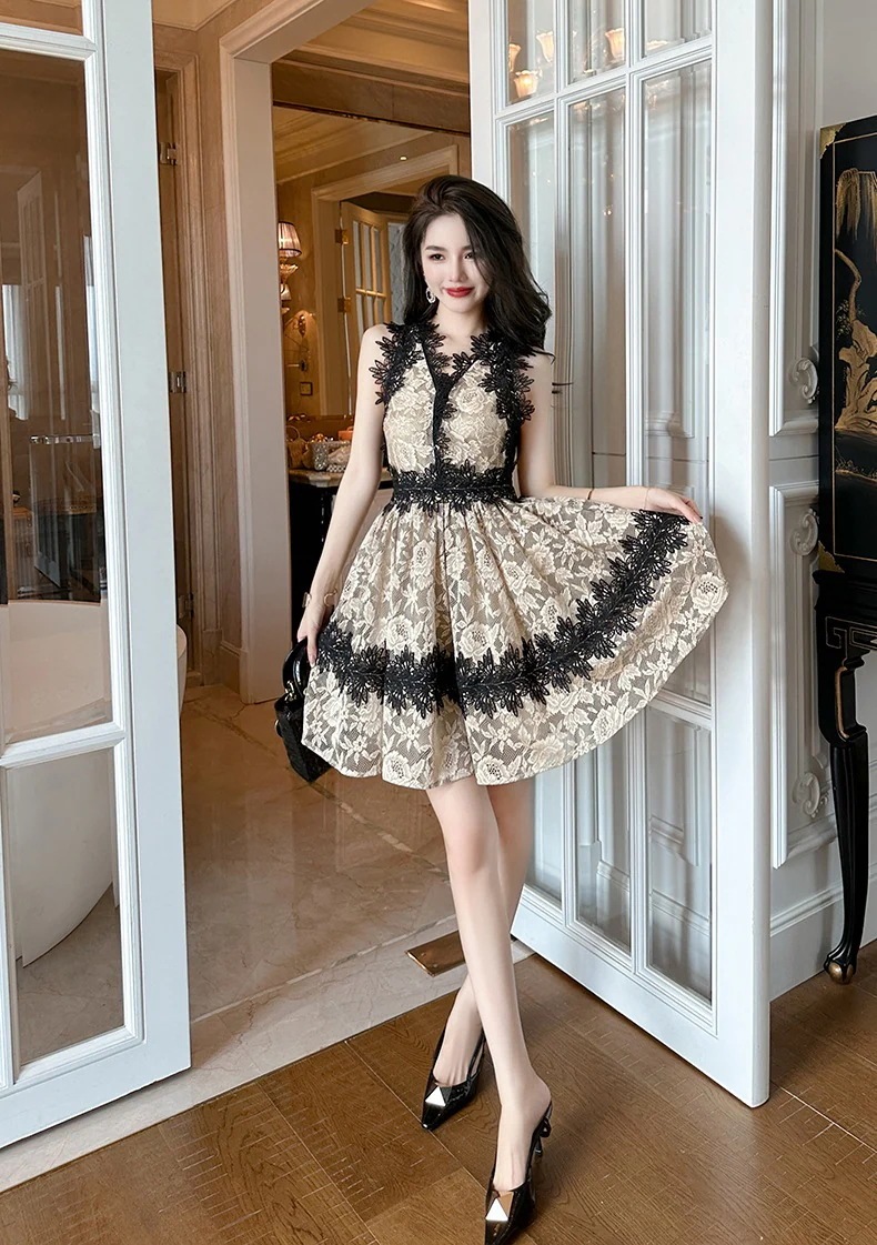 JY.上品 夏 レース 短 ワンピ レトロ 高級感 Aライン ドレス パーティー 着痩せ 大人 お呼ばれ 同窓会 披露宴 卒業式 結婚式 ウェディング 二次会 成人式 JY.上品 夏 レース 短 ワンピ レトロ 高級感 Aライン ドレス パーティー 着痩せ 大人 お呼ばれ 同窓会 披露宴 卒業式 結婚式 ウェディング 二次会 成人式