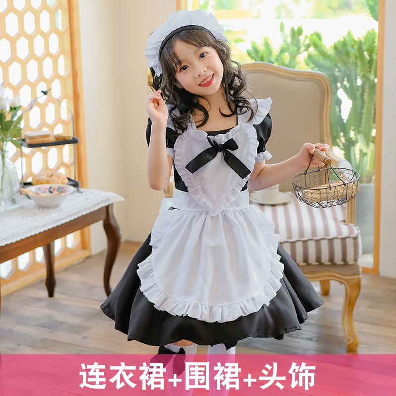 子供用アリスブルーメイド服ロリータドレスハロウィン女の子ステージパフォーマンス衣装外国貿易国境を越えた