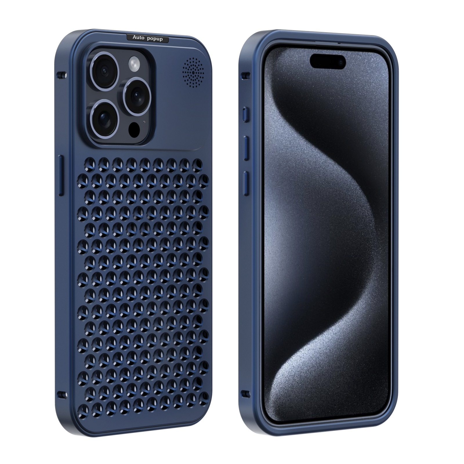 iPhone15Pro iPhone15ProMax ケース 背面放熱 機械バンパー 金属 ステンレス 耐衝撃カバー メタルフレーム