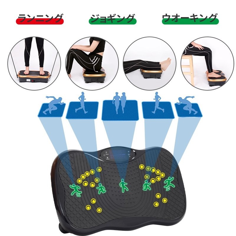 [期間限定]振動マシン 3D ぶるぶる ダイエット器具 静音 振動99段階調節 5種類モード