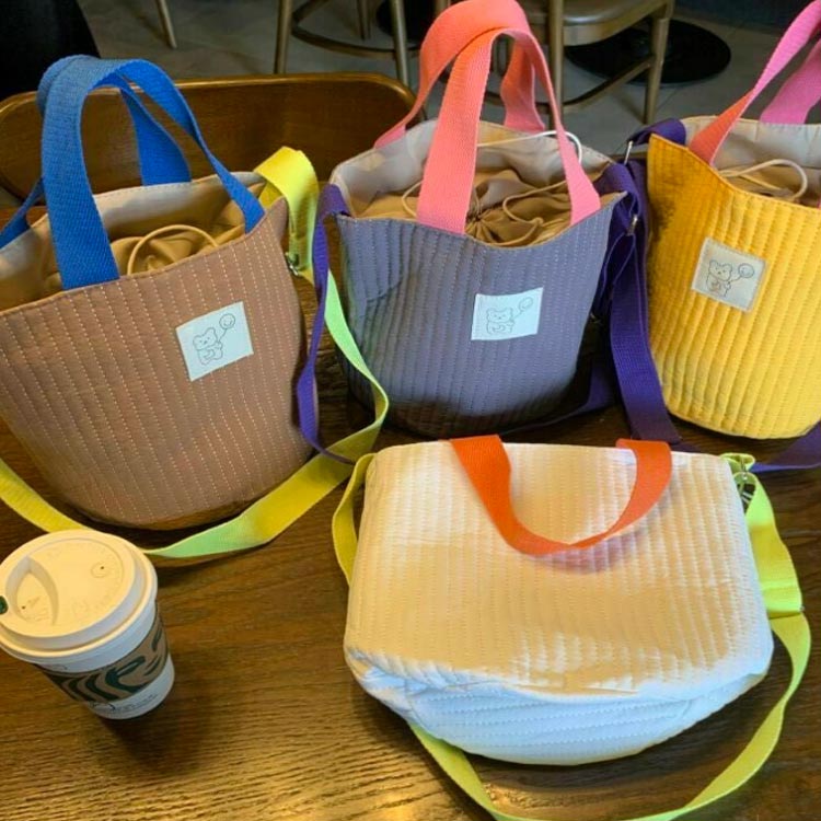 【10点セット】ヌビバッグ キルティング イブルバッグ イブル トートバッグ サブバッグ ハンドバッグ スモールバッグ マザーズバッグ かばん バッグ バスケット おむつ収納 カラフル 散歩 お出かけ