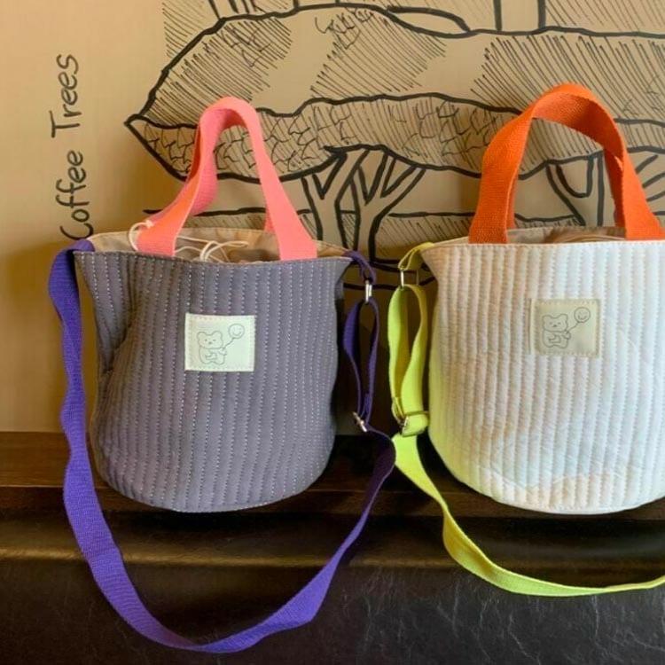 【10点セット】ヌビバッグ キルティング イブルバッグ イブル トートバッグ サブバッグ ハンドバッグ スモールバッグ マザーズバッグ かばん バッグ バスケット おむつ収納 カラフル 散歩 お出かけ