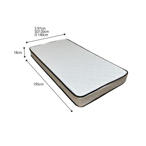 ポケットコイルマットレス 単品 ダブルベッド ニット生地 スプリング ダブルマット 通気性空気口有り